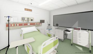 Rendering of new Nursing Simulation Lab