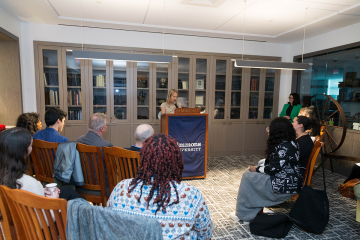 A small group discussion during Alumnae, Family, and Friends Weekend