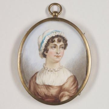 Miniature of Jane Austen, nineteenth century, The Morgan Library and Museum AZ078, courtesy of the Morgan.