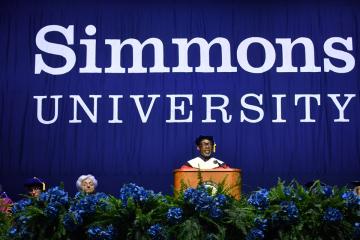 Gary Bailey speaking at the 2025 Commencement ceremony