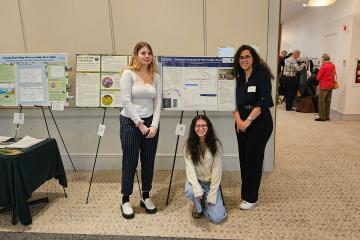 Three Simmons students who presented at the 2024 Muddy Water Symposium