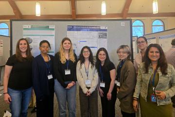 Simmons students and Professor Arpita Saha at the Simmons STEM Colloquium