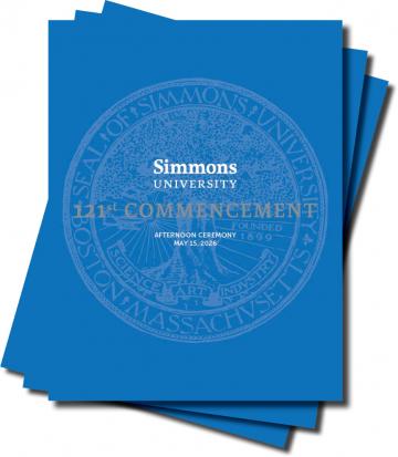 A stack of 2026 Commencement programs