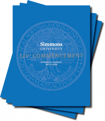 A stack of 2026 Commencement programs