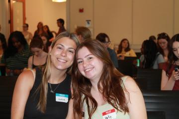 Orientation 2026 - Students smiling and posing for photo