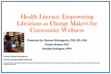 Health Literacy: Empowering Librarians as Change Makers for Community Wellness