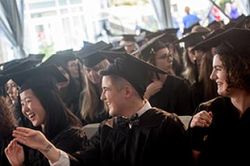 Students at graduation