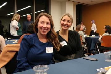 Kendall Bauer '16 and Becca Ruesch '17 at the event.