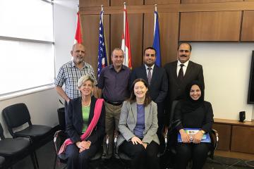 Caryn Anderson, Michèle Cloonan, and the Iraqi librarians on "graduation day."