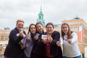 Professor Teresa Nelson, Elizabeth Eddy ‘18, Tristen Howell ‘18, Ana Maher '20 and Charlotte Dyer ‘19