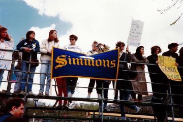 1989 students at pre-march ceremonies during the March for Women’s Equality and Women’s Lives in D.C.