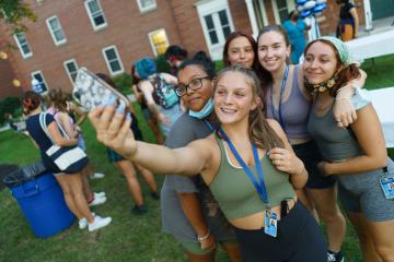 Group photo of students at the 2021 Candle Lighting Ceremony