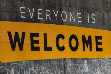 Everyone is Welcome signage - photo by Katie Moum