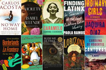 Collage of 10 books by Latinx authors