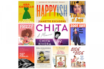 A photo collage of Latinx book covers