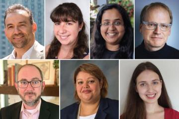 From top left: Dr. Gokhan Karaatli, Katelyn Federico, Dr. Riti Gour, Dr. Aspen Olmsted, Brian Daly, Sylvia Singleton and Dr. Lauren Trichtinger