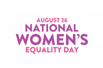 A graphic with the words: August 26 National Women's Equality Day