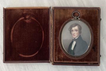 Miniature portrait of a young John Simmons, possibly worn by his wife, Ann (Small) Simmons, courtesy of Simmons University Archives. 
