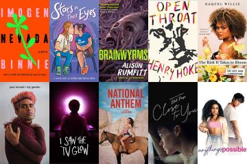 A collection of book and movie covers recommended by students for Transgender Day of Visibility