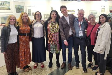 Children's Literature students with the 2024 Hans Christian Andersen Award winner Sydney Smith and his editor Neal Porter