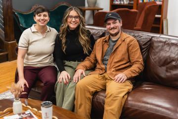 Ludlow Coffee Company owners Steph DeFina, Kayla Gates, & Matt Gates