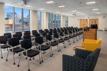 Rooms C520-521 setup up theater style for presentations