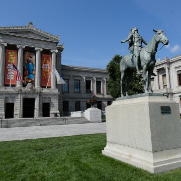 Outside of the Museum of Fine Arts