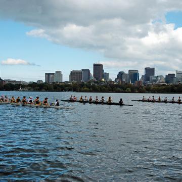 Simmons Crew Team on the Charles River