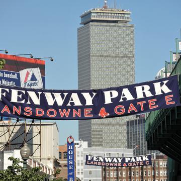 Fenway Park sign on Lansdowne Street