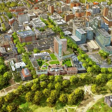 A rendering of the Simmons University campus