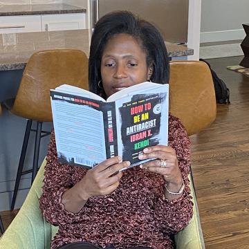 Lynn Perry Wooten reading Ibram X. Kendi's "How to Be an Antiracist"