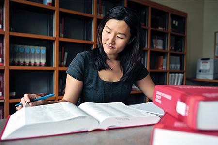 Student studying.