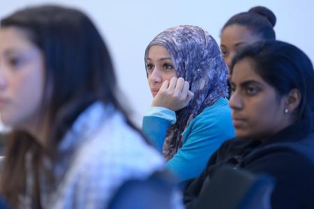 Students sitting in class