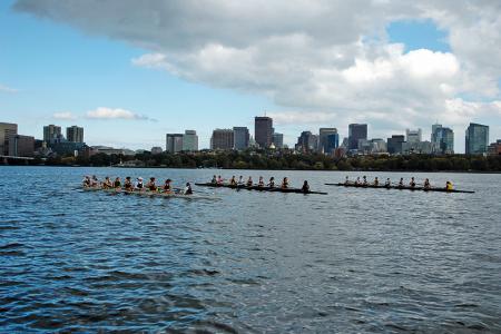 Simmons Crew Team on the Charles River