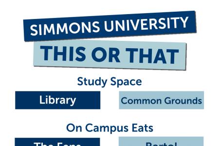 This or that Simmons University template for instagram stories