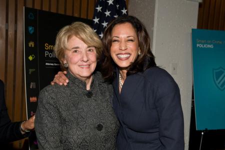 Esta Soler pictured with one of her earlier collaborators, Vice President Kamala Harris.