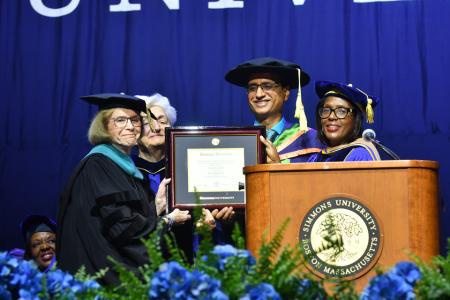 Harriett Chandler receives an Doctor of Public Service at Simmons University's 2025 Commencement ceremony