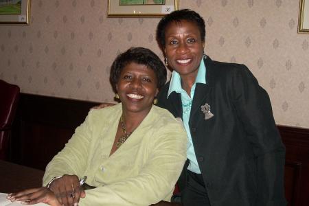 Gwen Ifill '77, '93HD and Beverly Byron '75 in 2009
