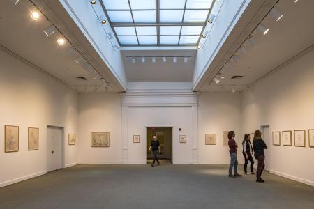 The Trustman Art Gallery shown as an open space for standing events