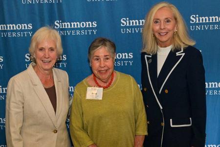 Three Deans of the School of Management: Deborah Merrill-Sands, former Dean, Anne Jardim ’13HD, founding Dean; Astrid Sheil, current Dean