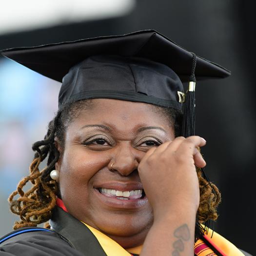 Graduate student at graduation