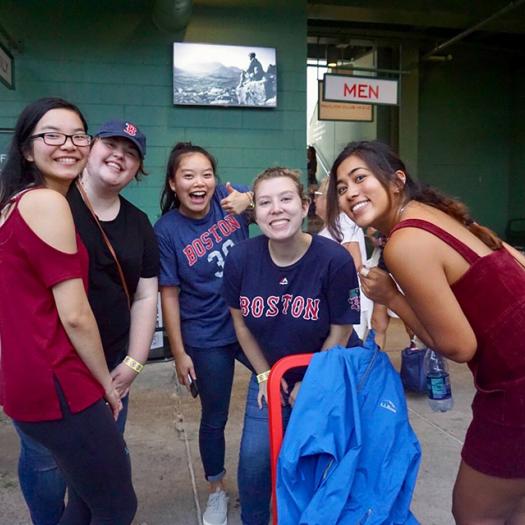Students at Fenway Park