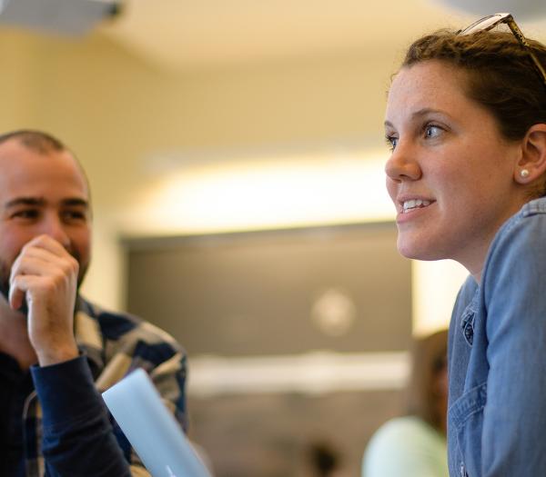 Students sitting together in class