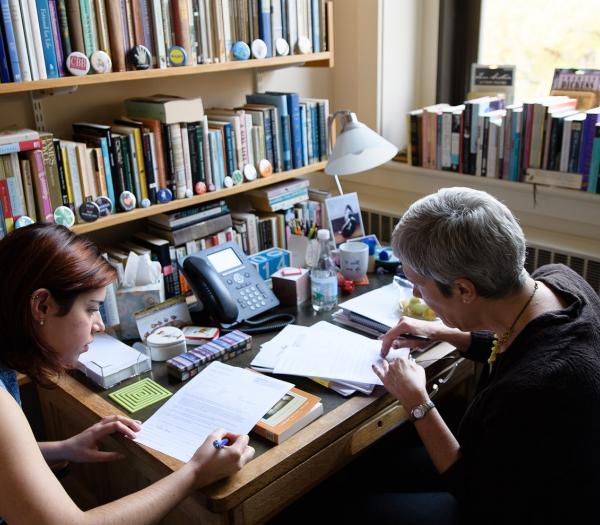 Faculty and Student working together