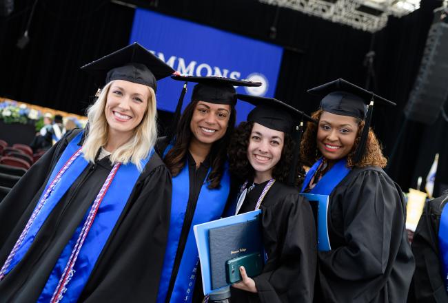 Dix scholars celebrating after the commencement ceremony.