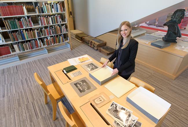 Student in the archives