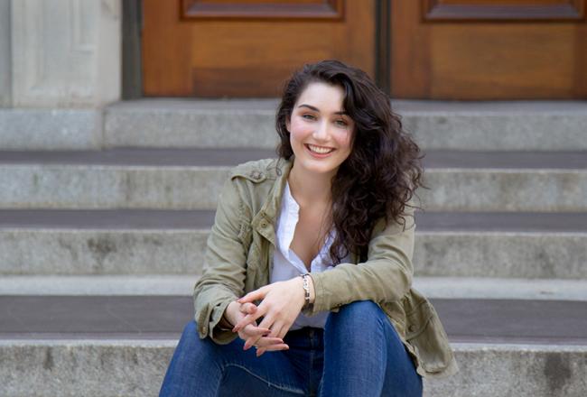 Maralee Mitchell sitting on steps