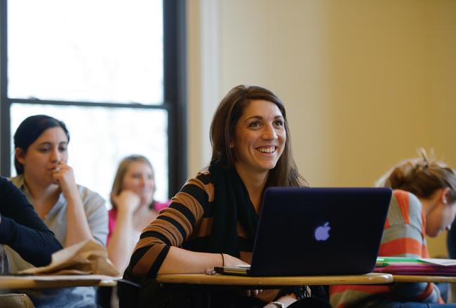 Students sitting in class