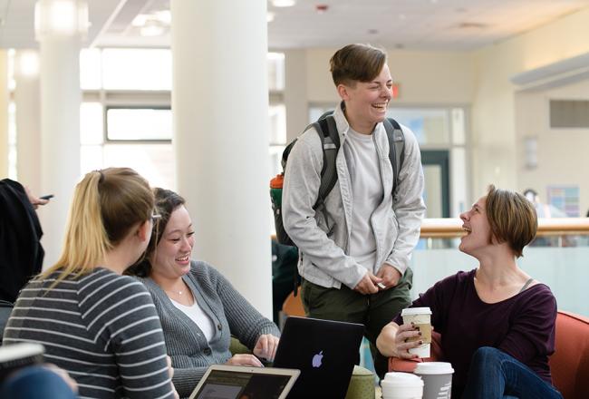 Students studying together