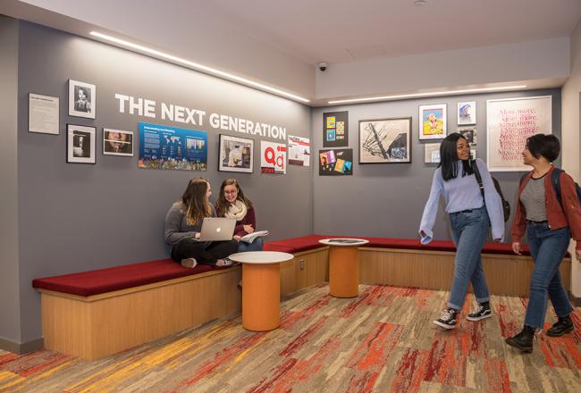 Students walking through the Ifill College wing